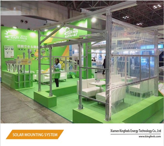 Auf der PV Expo in Tokio wurde eine neue Aluminiumstruktur für das Gewächshaus gezeigt