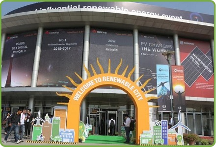 die 12. Auflage der India Expo (REI) für erneuerbare Energien
